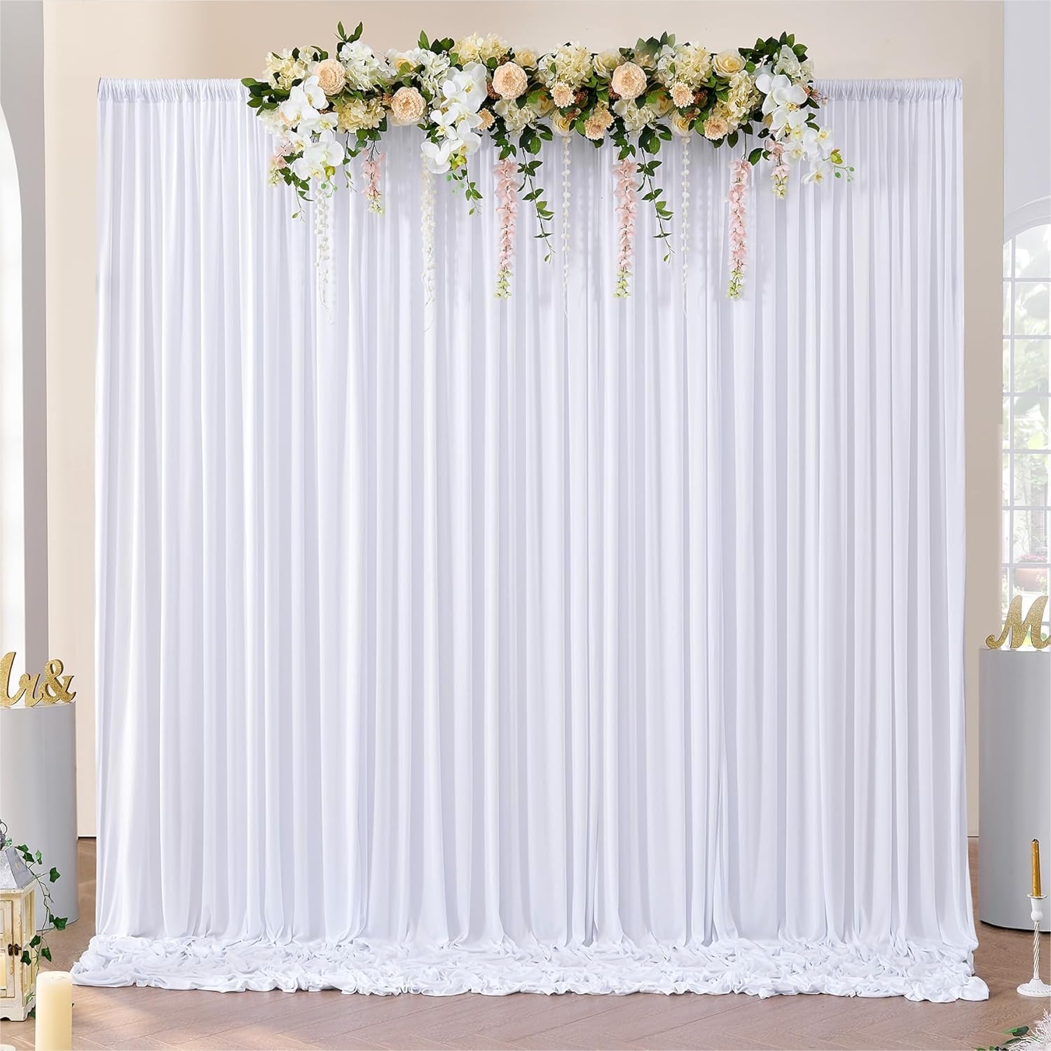 Photography Lighting And Backdrop - White Backdrop Curtains 10x10 ft for