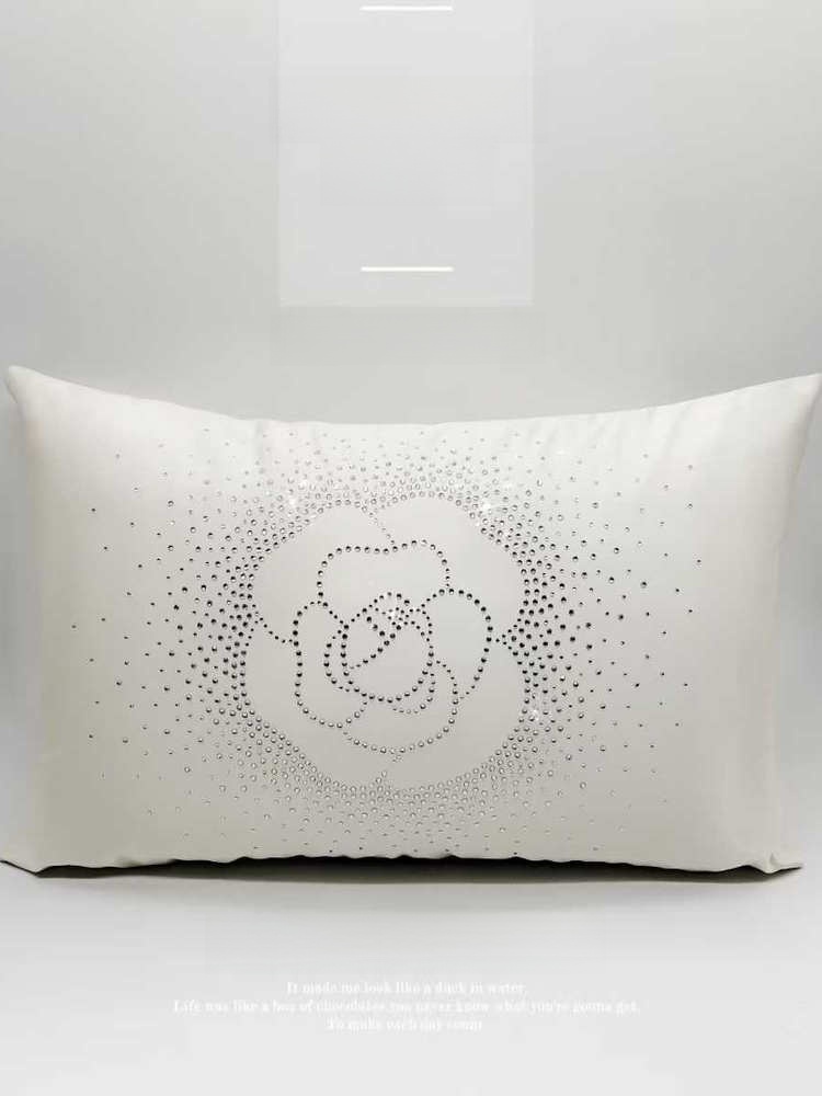 Photography Lighting Home - Tea Flower Embellished Pillow Rectangle Sofa