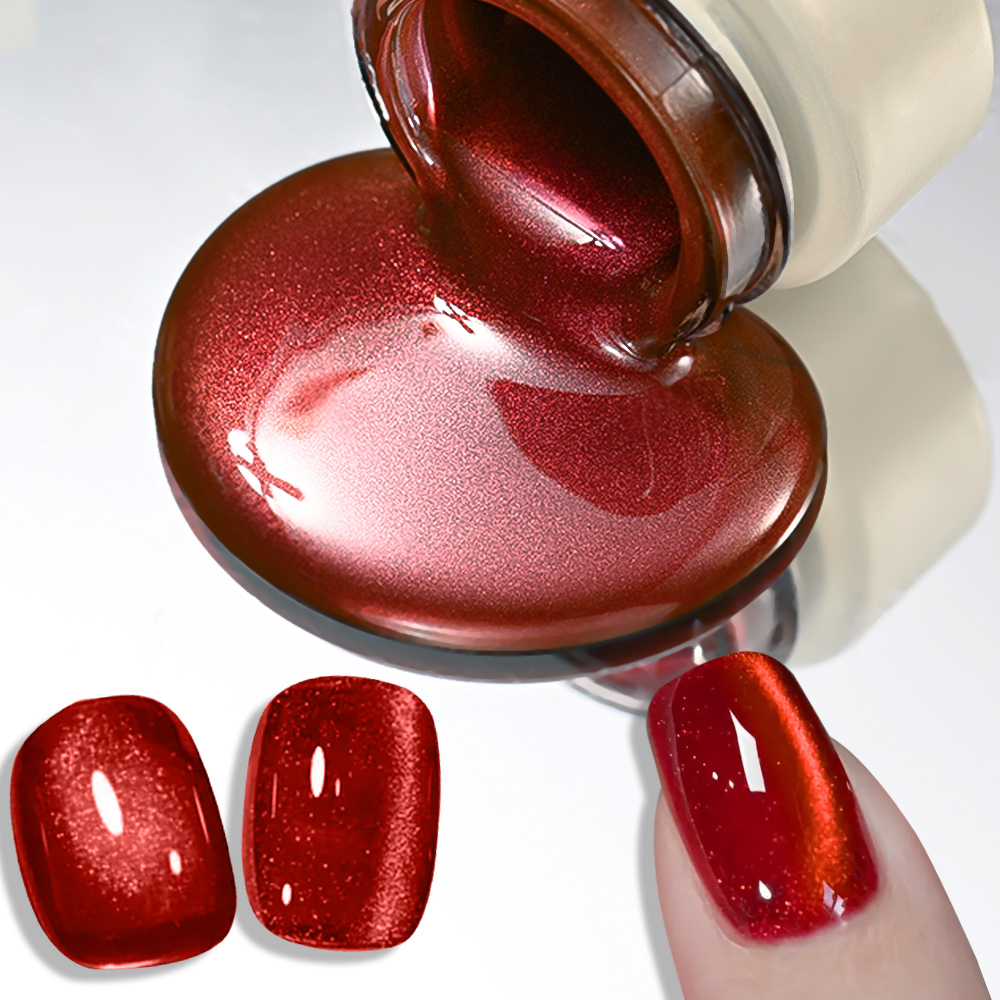 8ml Ruby Red Cat Eye Gel Nail  - Photography Lighting Gels review and price
