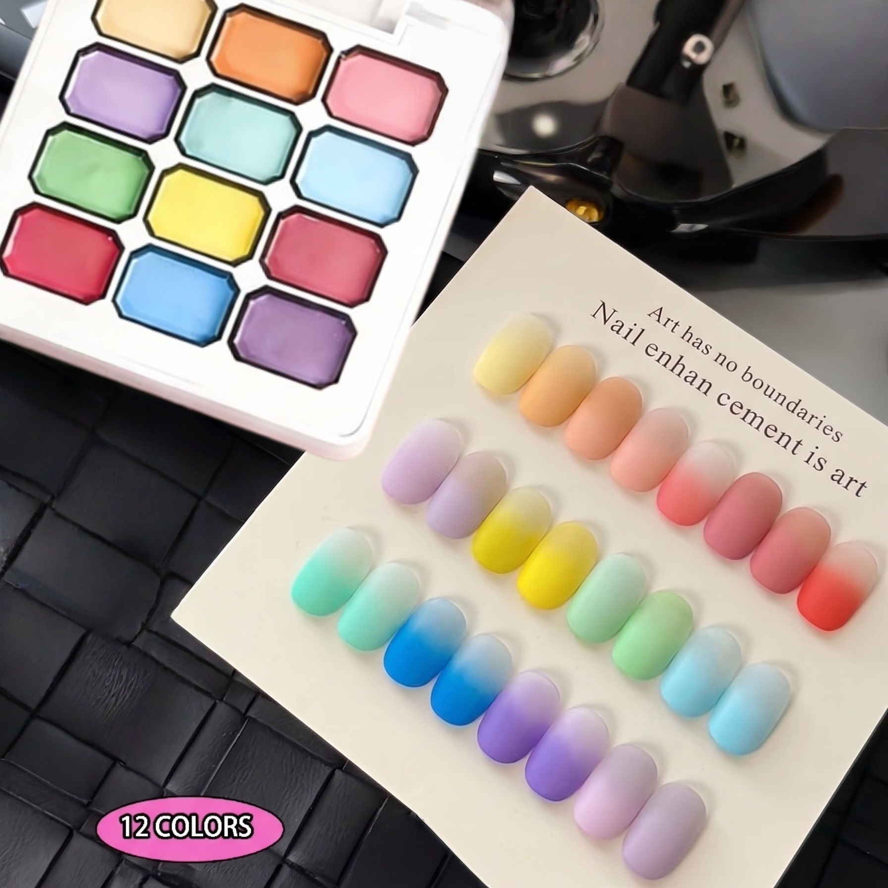 12-color Macaron solid gel nai - Photography Lighting Gels review and price