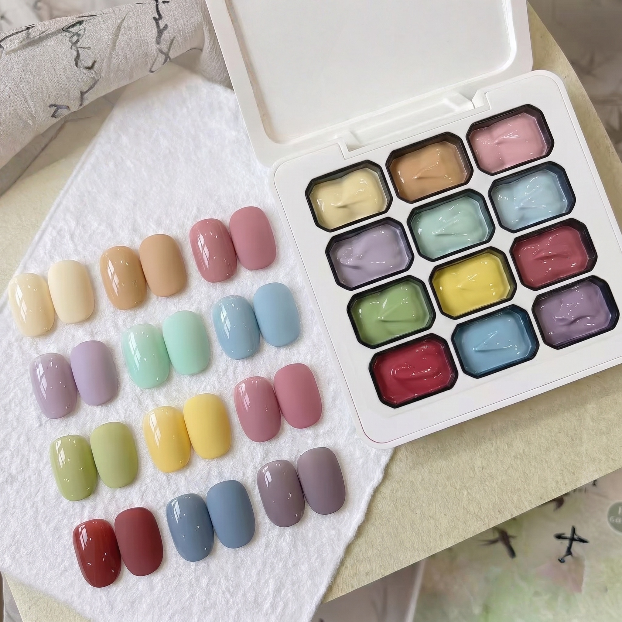12-color Macaron solid gel nai - Photography Lighting Gels review and price