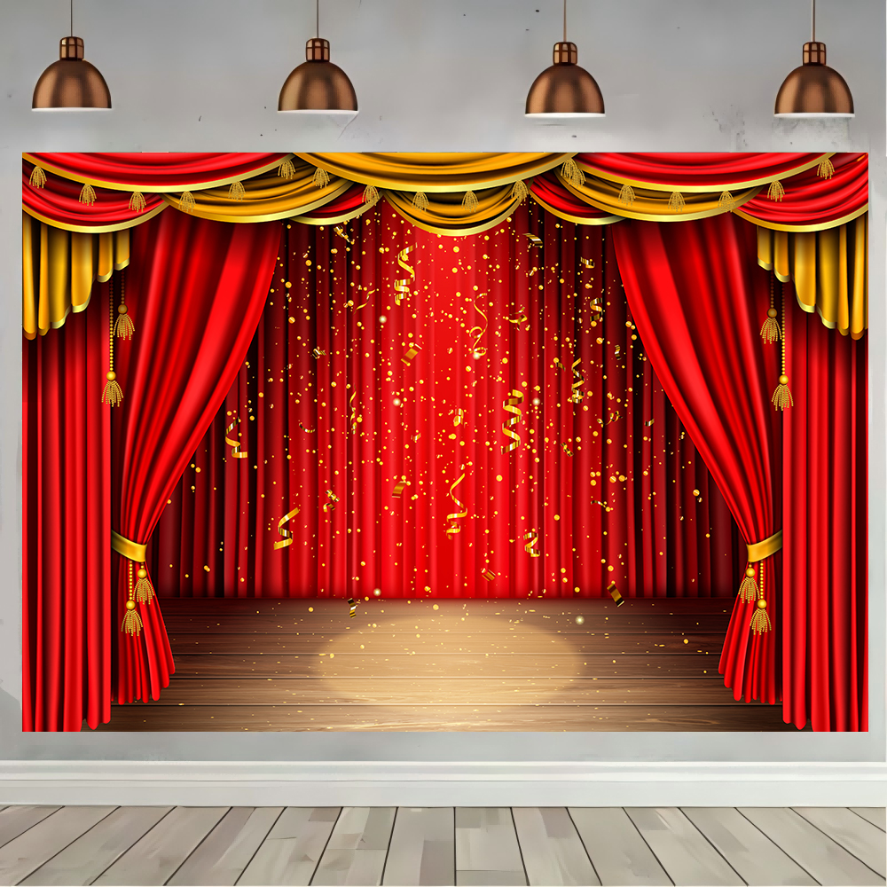 Red Theater Curtain Party Back - Photography Lighting And Background review and price