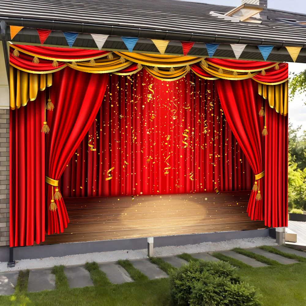 Red Theater Curtain Party Back - Photography Lighting And Background review and price