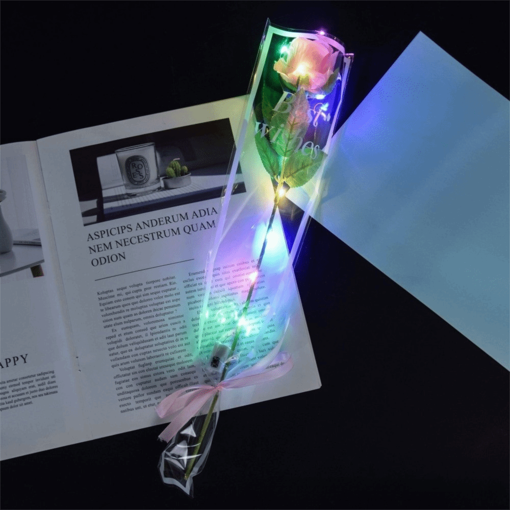 Glowing Artificial Rose Flower - Photography Lighting Home review and price