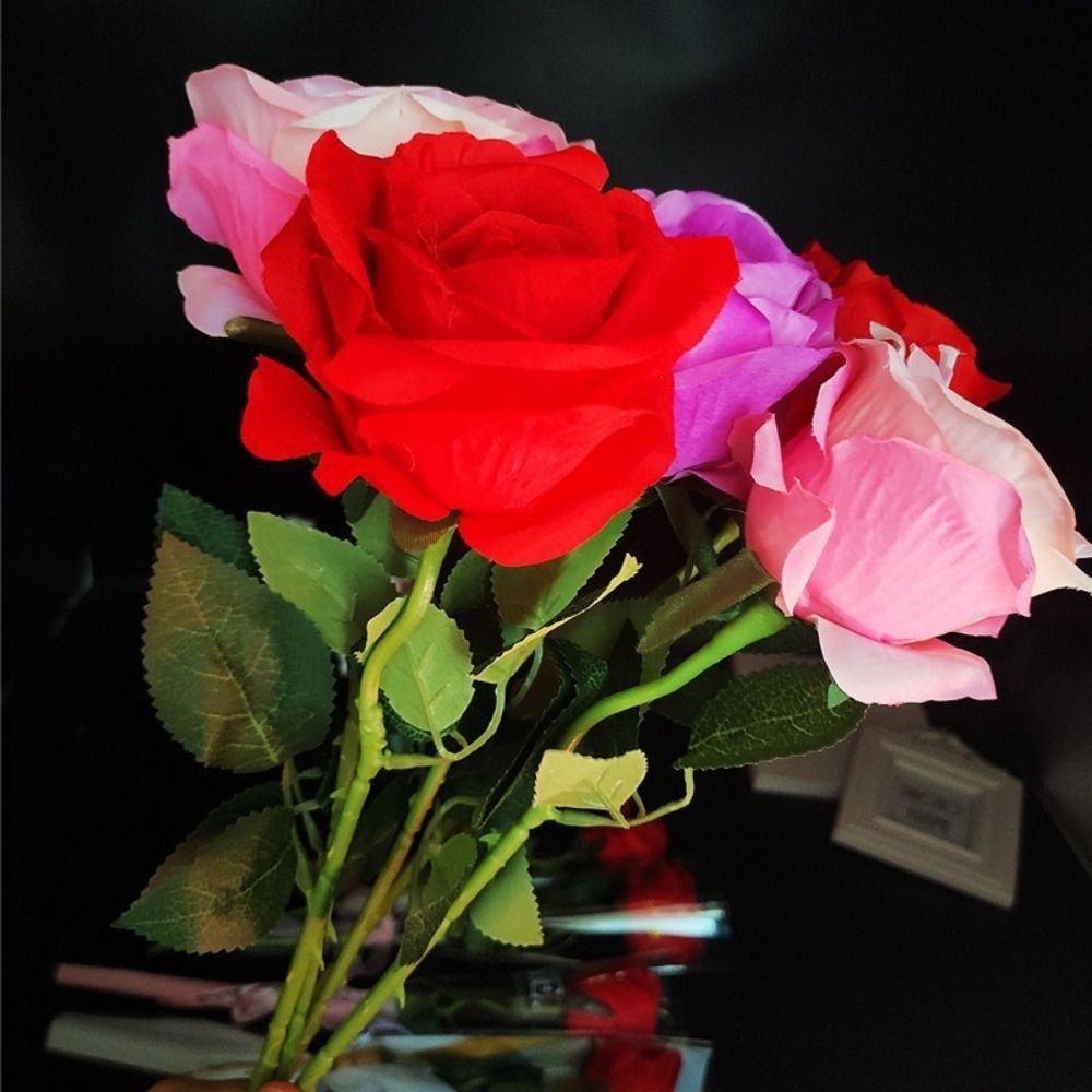 Glowing Artificial Rose Flower - Photography Lighting Home review and price