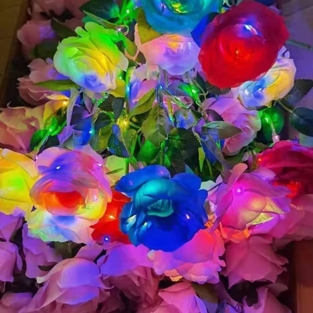 Glowing Artificial Rose Flower - Photography Lighting Home review and price