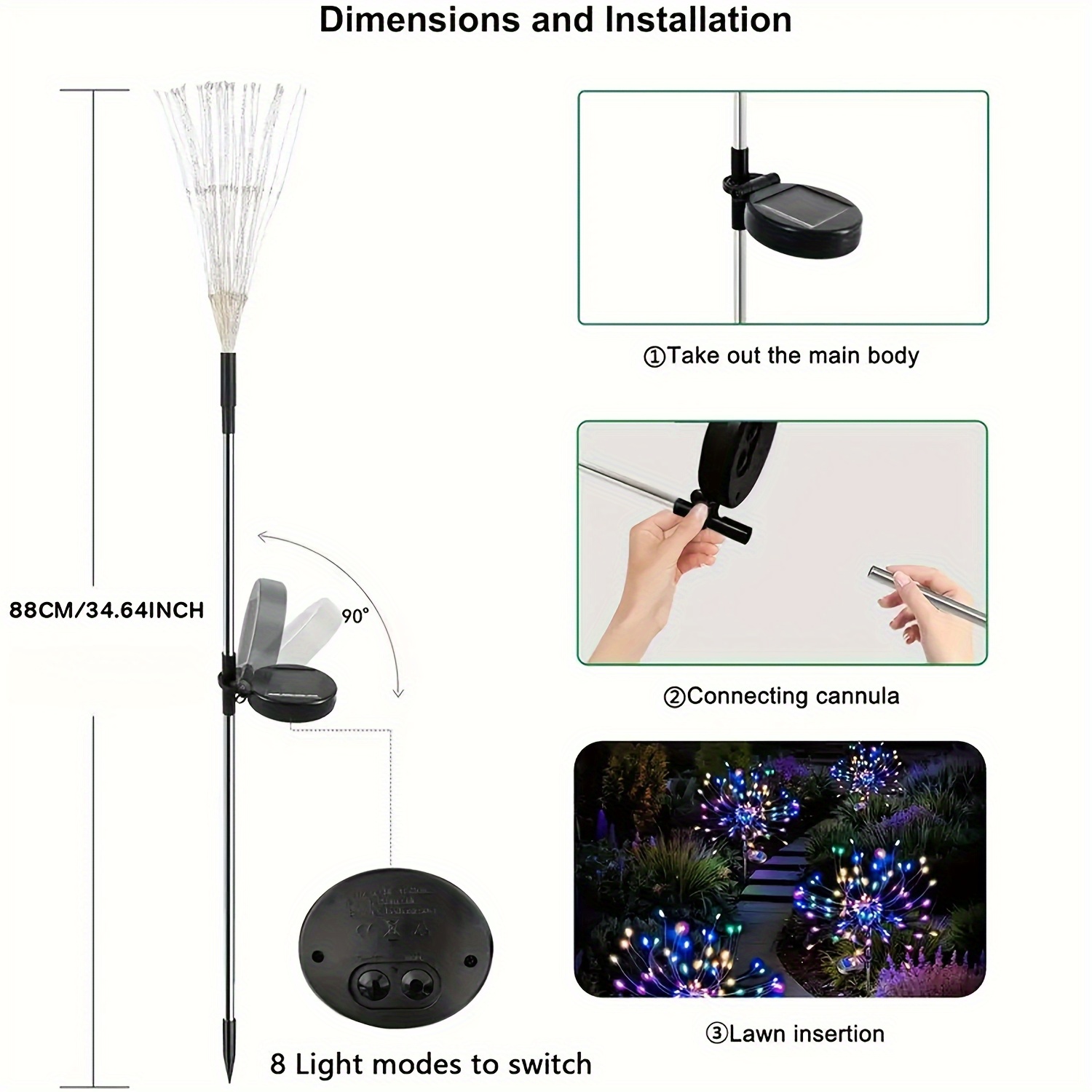 8-Mode Solar Firework Lights w - Photography Lighting And Backdrop review and price