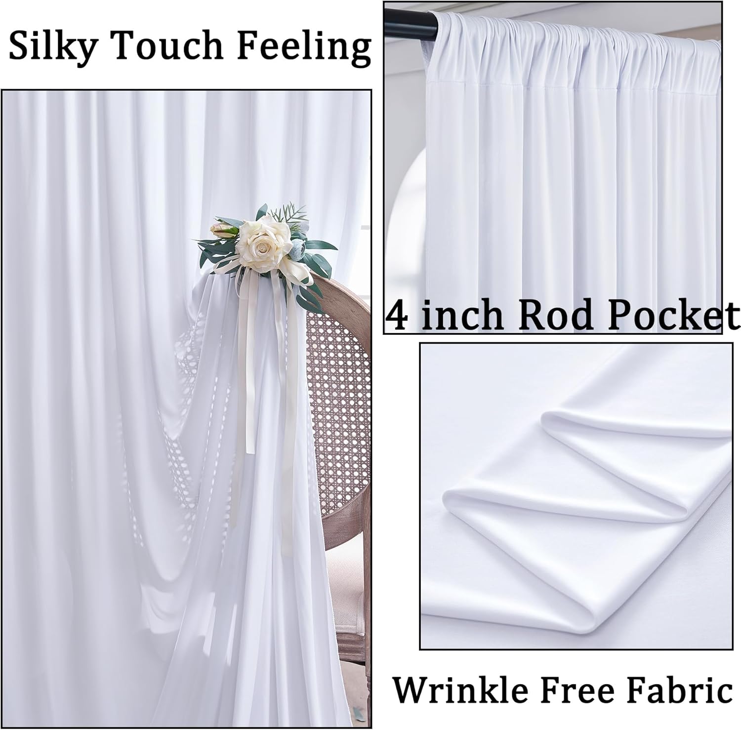 White Backdrop Curtains 10x10  - Photography Lighting And Backdrop review and price