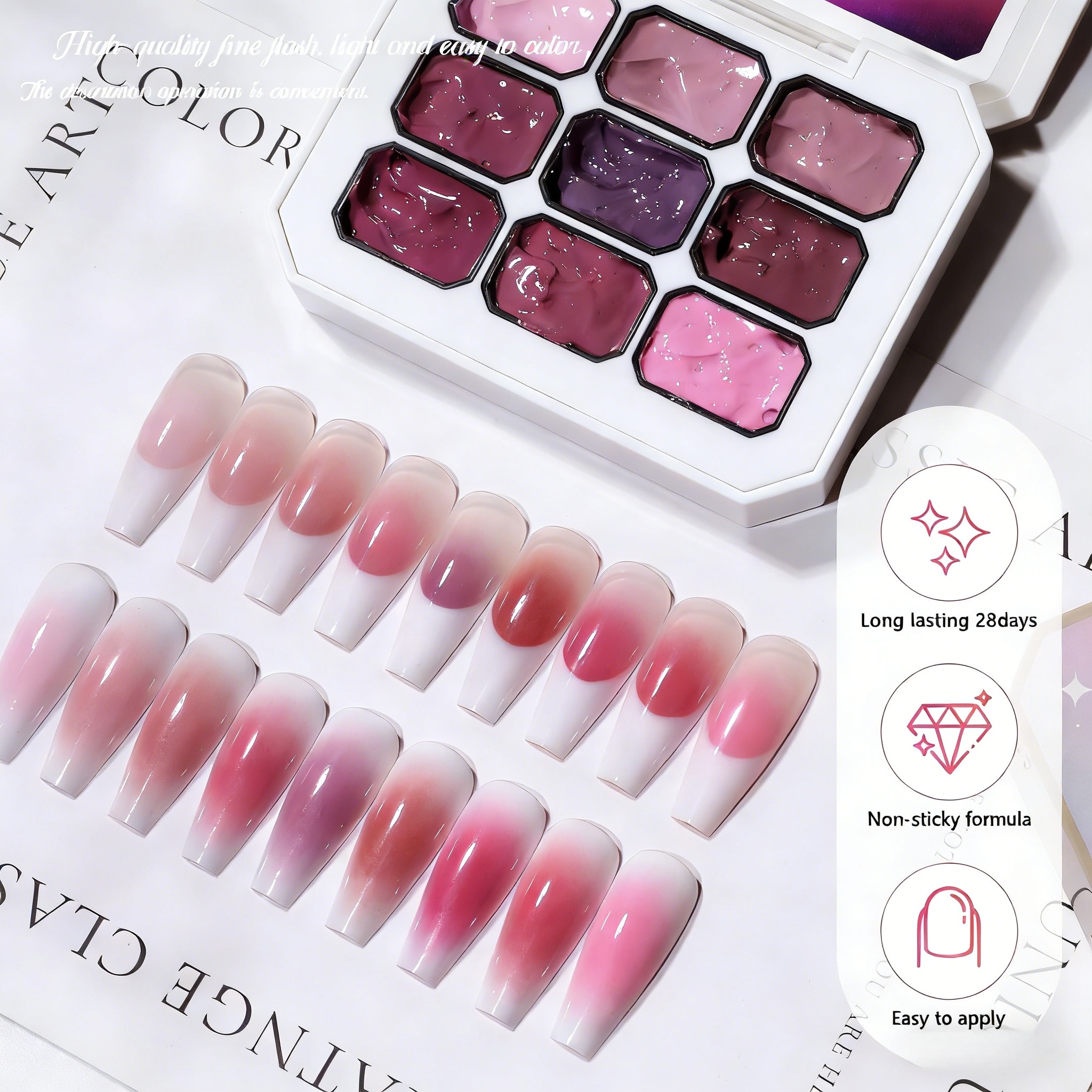 1pc 9 Colors Pink Patting gel  - Photography Lighting Gels review and price