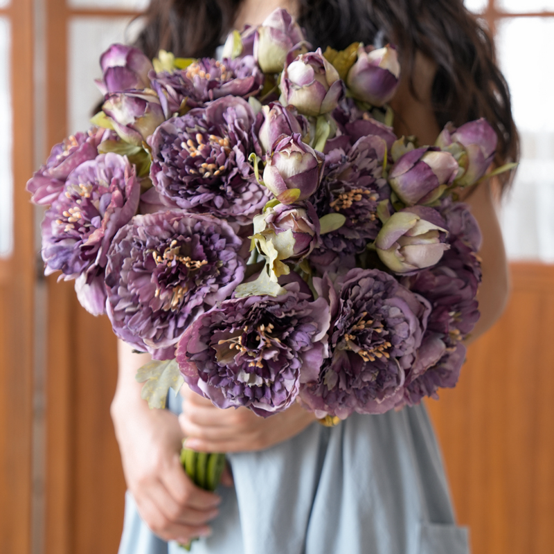 1PC Peony Simulation Flower Li - Photography Lighting Home review and price