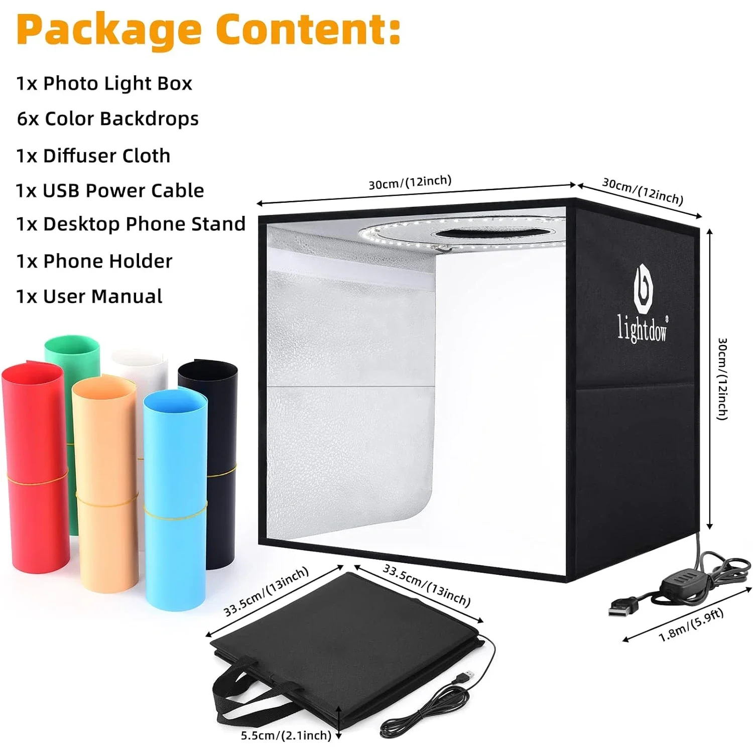 Lightdow Dimmable Photo Box LE - Photography Lighting And Backdrop review and price