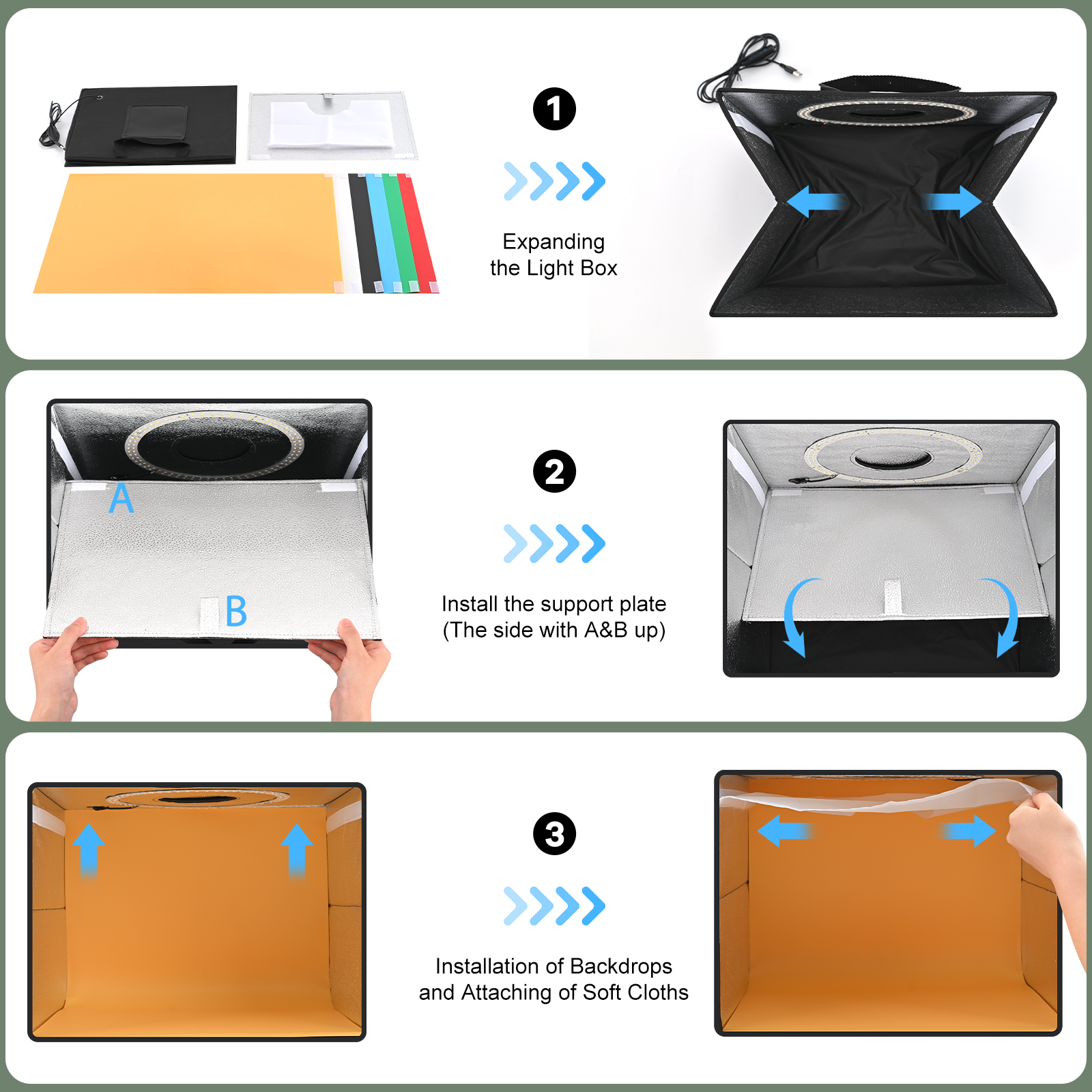 Lightdow Dimmable Photo Box LE - Photography Lighting And Backdrop review and price