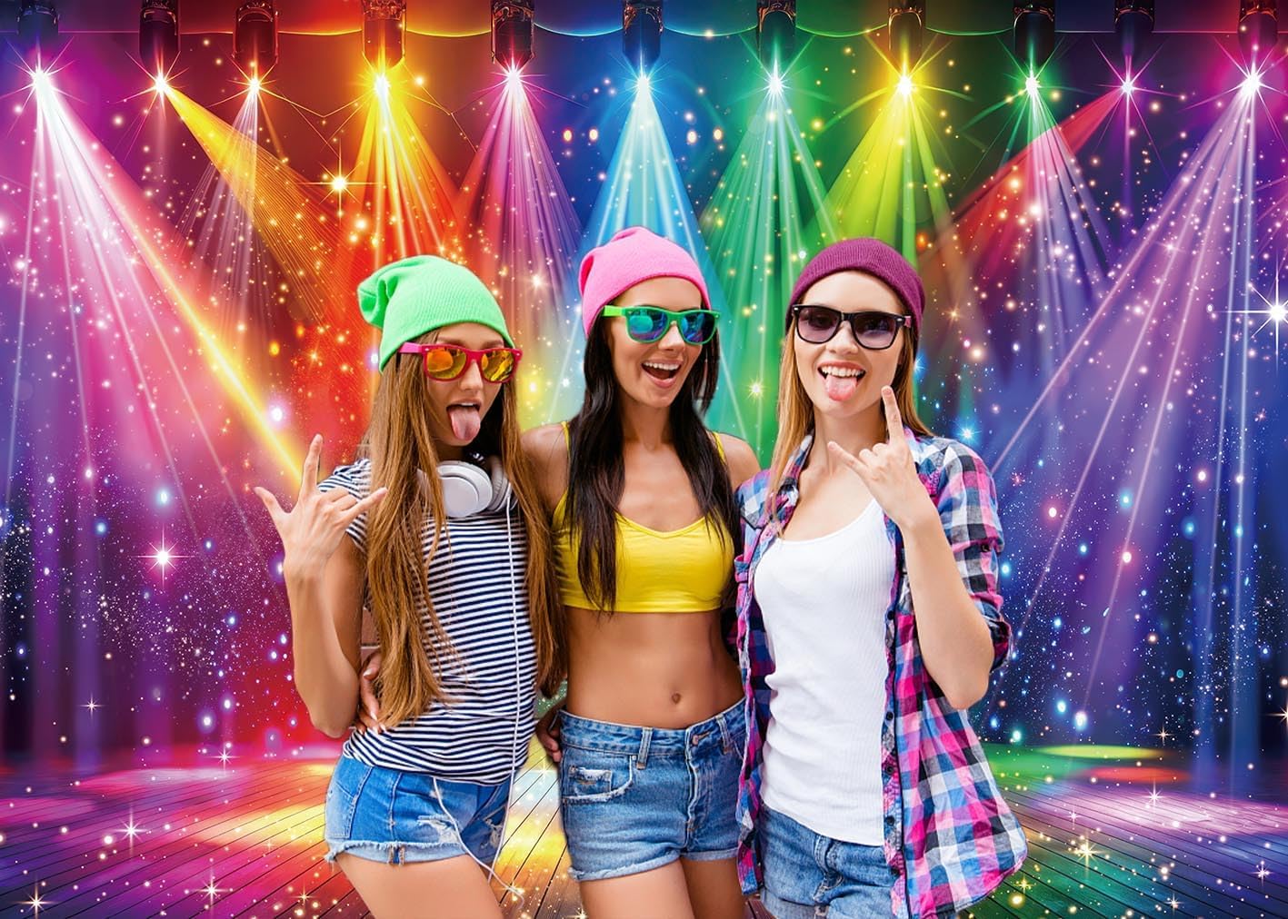 Disco Backdrop 7x5FT Colorful  - Photography Lighting And Backdrop review and price