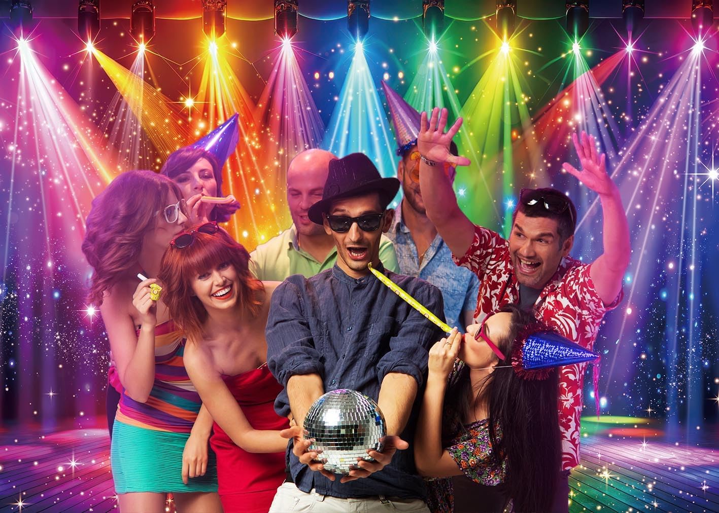 Disco Backdrop 7x5FT Colorful  - Photography Lighting And Backdrop review and price